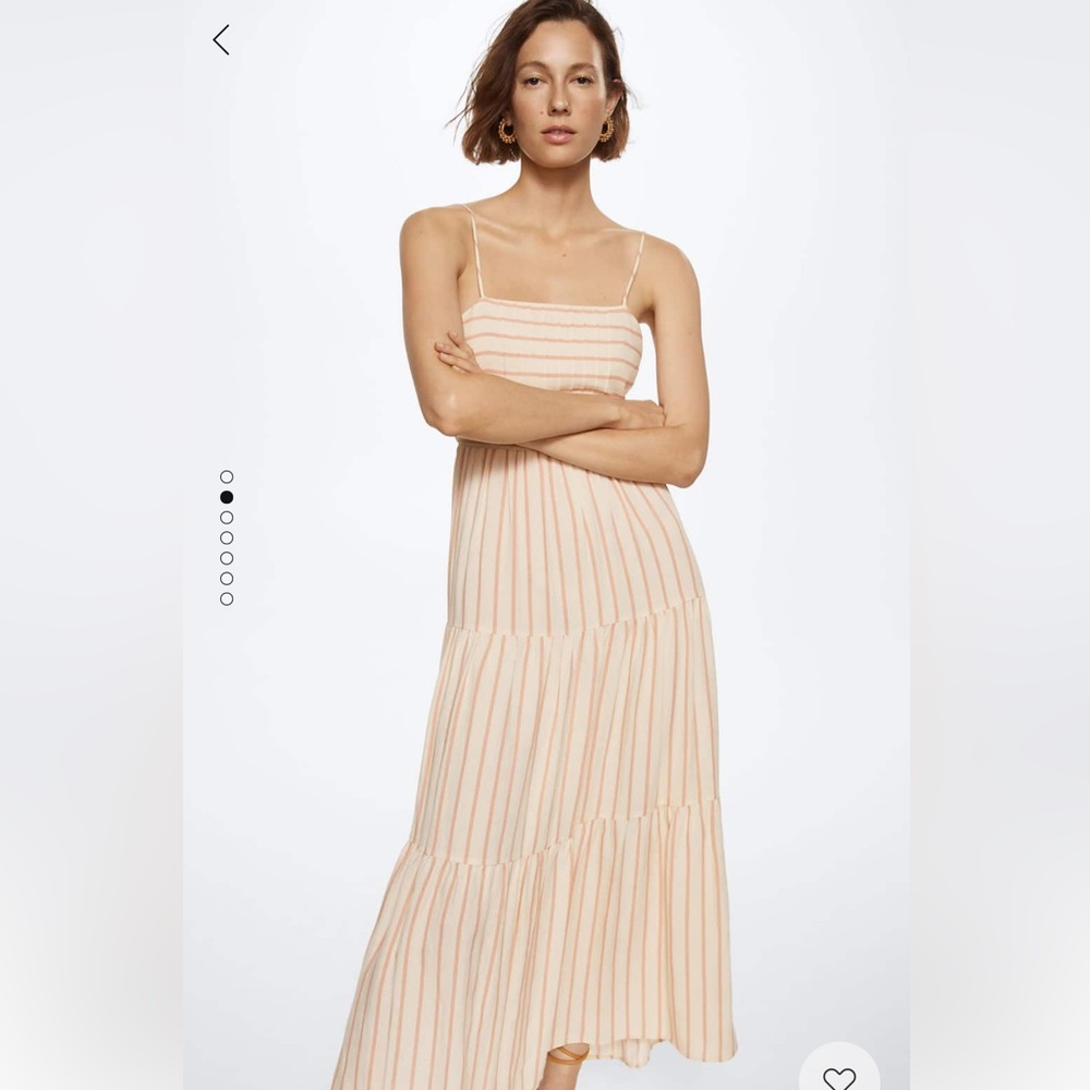 Mango Flowy Striped Dress
